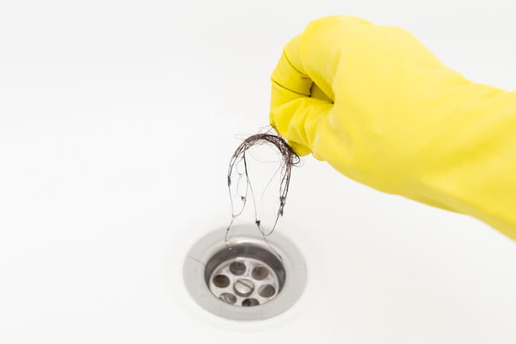 pulling hair out of drain