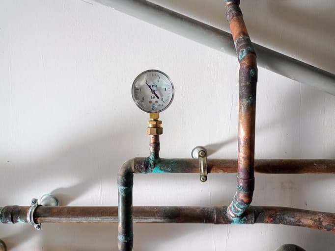 Copper pipes for indoor plumbing