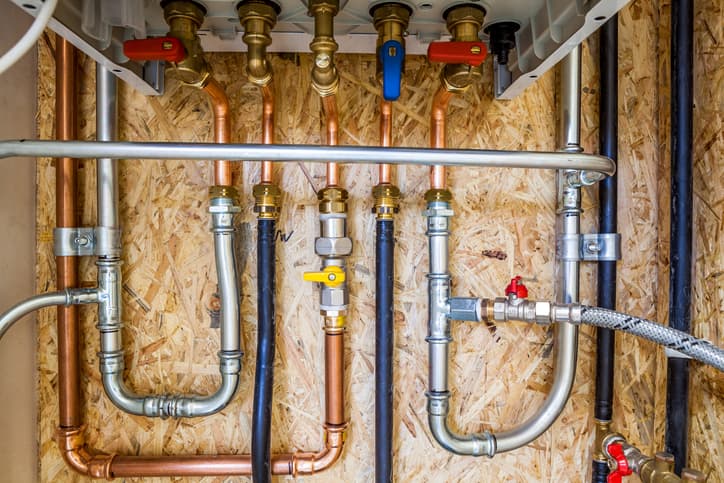 Residential plumbing pipes
